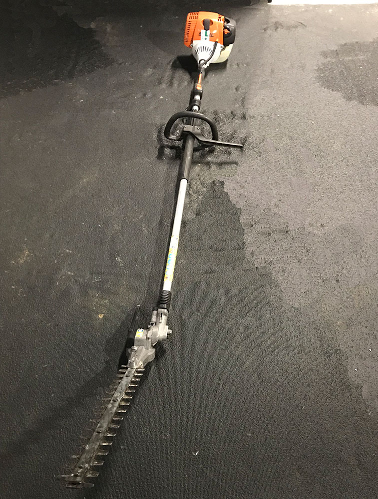 Taille haie sur perche