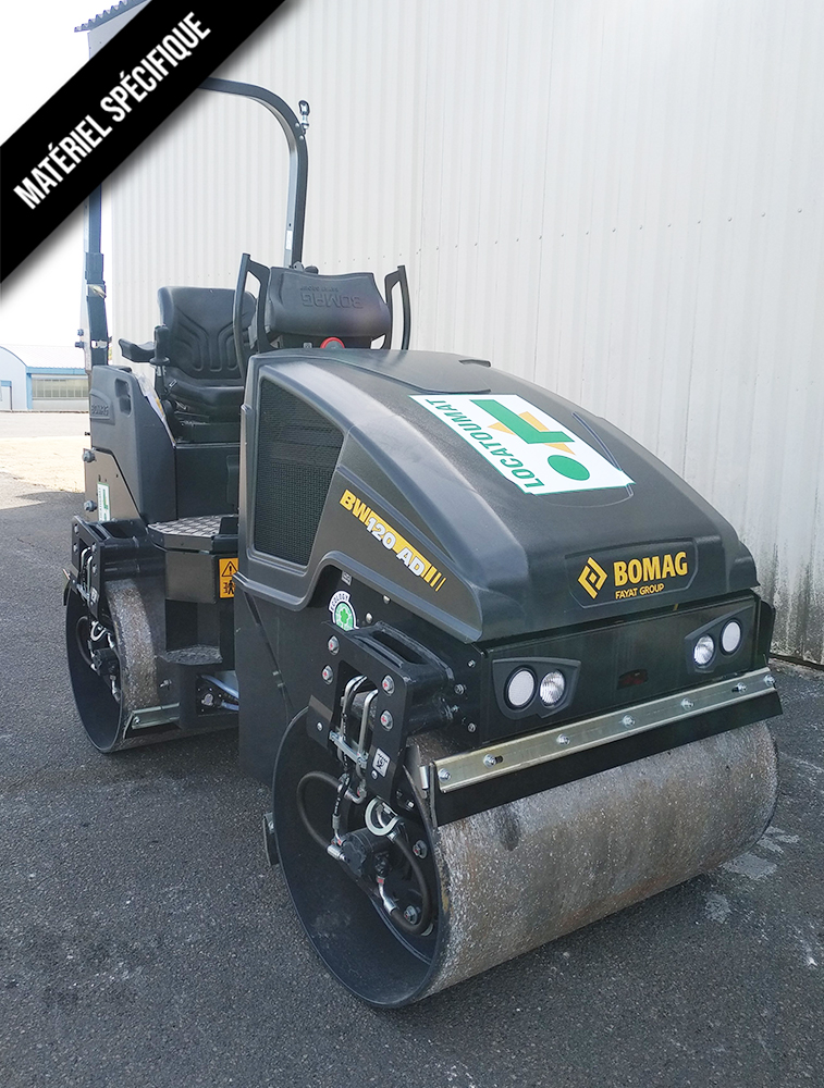 Rouleau vibrant tandem 1m20